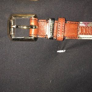 Brown housecheck Burberry belt